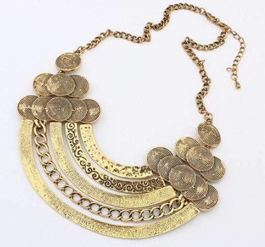 Bohemian on sale coin necklace