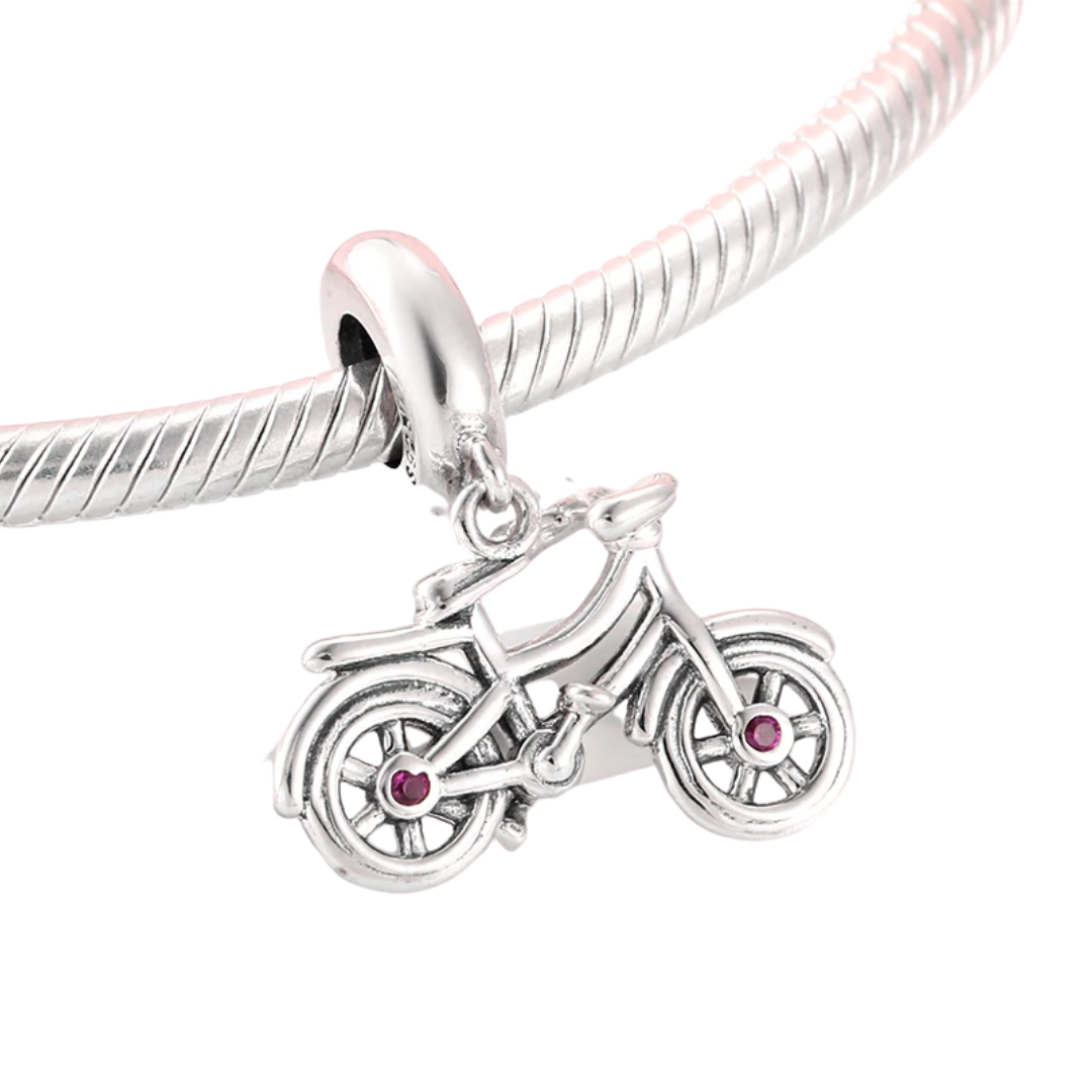 Bicycle Charm Sterling Silver fits Charm Bracelet