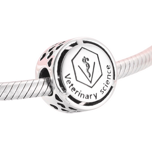 Veterinary Science Charm 925 Sterling Silver