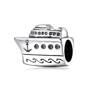 Cruise Ship Charm 925 Sterling Silver