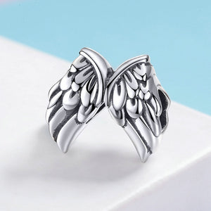 Feather Angel Wings Charm 925 Sterling Silver