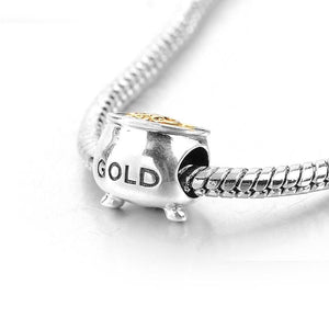 Pot of Gold - Wealth in Abundance! Charm 925 Sterling Silver