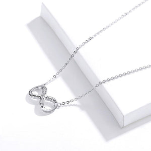 Family Forever Infinity Symbol Necklace Sterling Silver