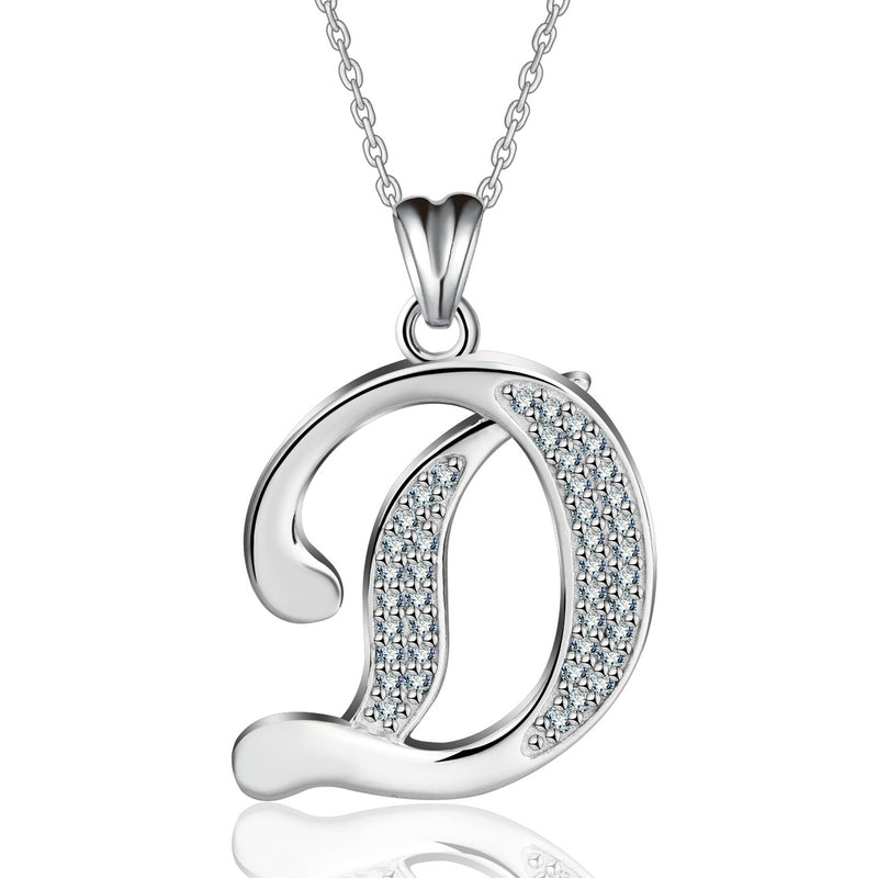 KERRY JEWEL Alphabet Letter 'D' Necklace Pendant for Women Girls Boys Men  with Chain Silver Brass, Alloy Pendant Price in India - Buy KERRY JEWEL  Alphabet Letter 'D' Necklace Pendant for Women