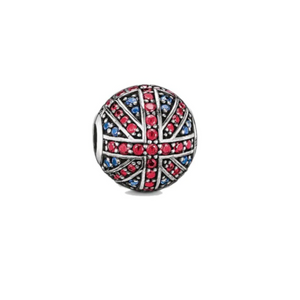 United Kingdom Rhinestone Flag Bead