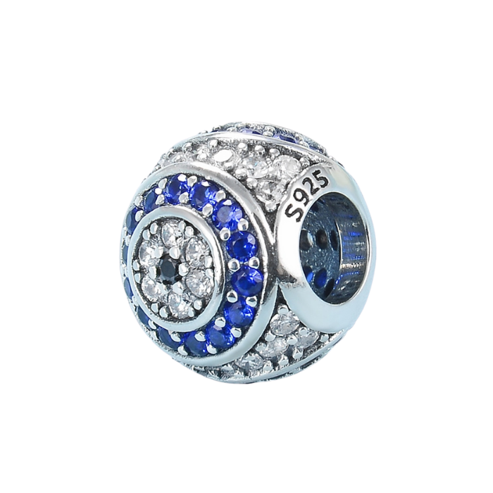 925 Sterling Silver Charm For Pandora Bracelets Evil Eye Travel