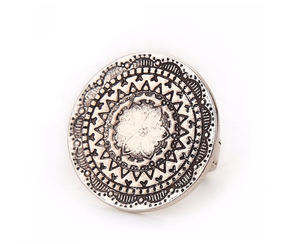 Flower Mandala Gypsy Ring