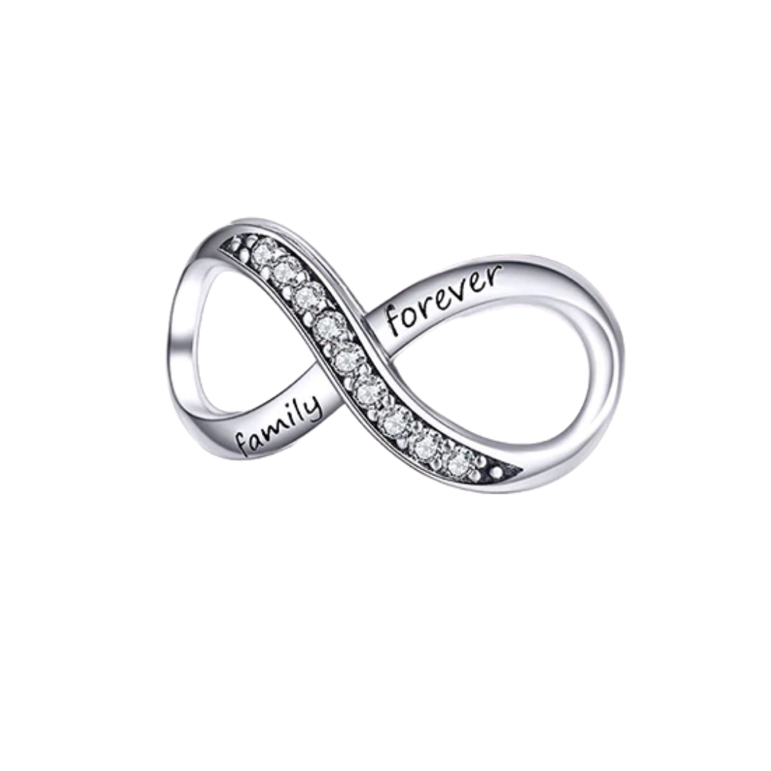 Infinity 1-Stone Family Ring in 14k Rose Gold
