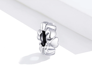Eternity Heart Halo Spacer Bead 925 Sterling Silver