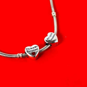 You Are My Sunshine Red Heart Charm 925 Sterling Silver