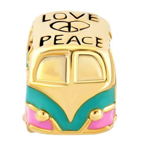 Hippie Bus Charm  - Love Peace Charm