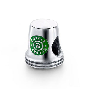 Famous Coffee Cup Charm 925 Sterling Silver
