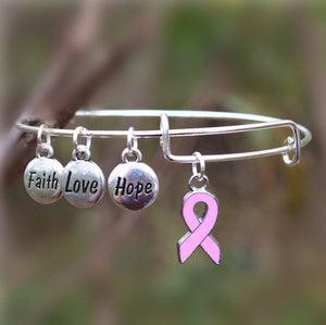 Breast Cancer Bracelet - Cancer Awareness Bracelet