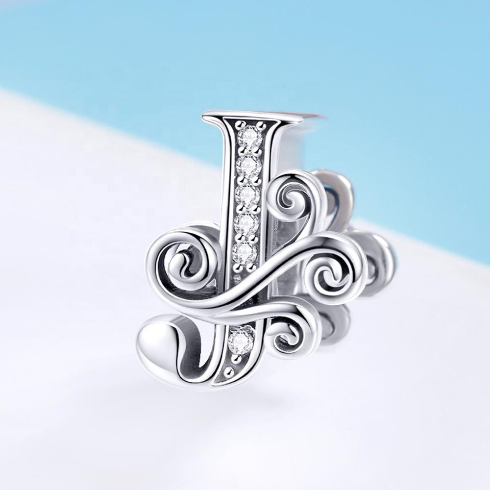 Fine Pewter Initial Charms | Alphabet Letter Disc Charm J