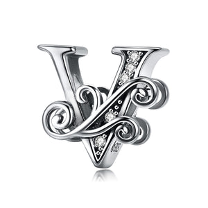 Letter V Initial Alphabet Charm