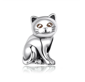 Lucky Cat Charm 925 Sterling Silver